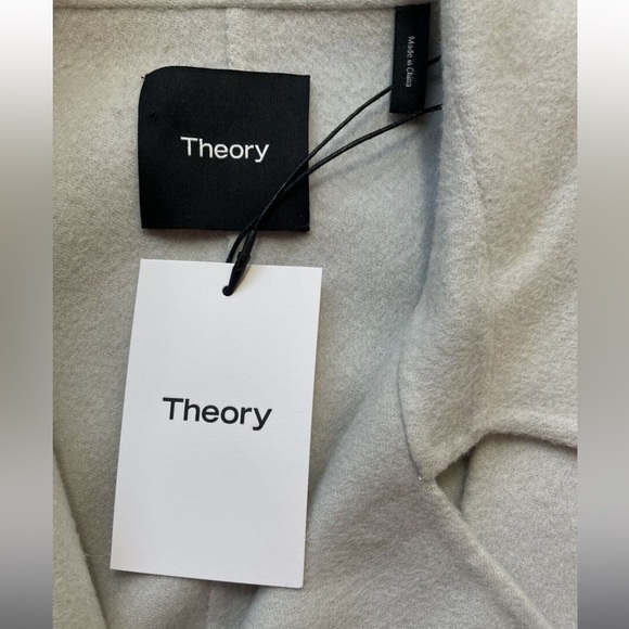 THEORY NWT Wool and Cashmere Wrap Trench Coat - Picture 4 of 6